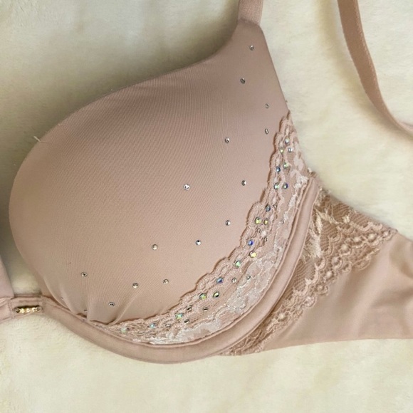 Victoria’s Secret Pink Sequin Push-Up Bra 32B - Picture 3 of 9